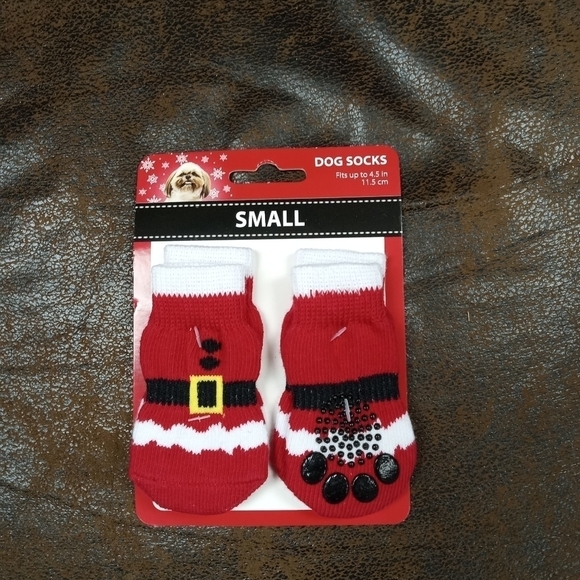 New Christmas Santa Claus Dog Socks Size Small S - Picture 1 of 1